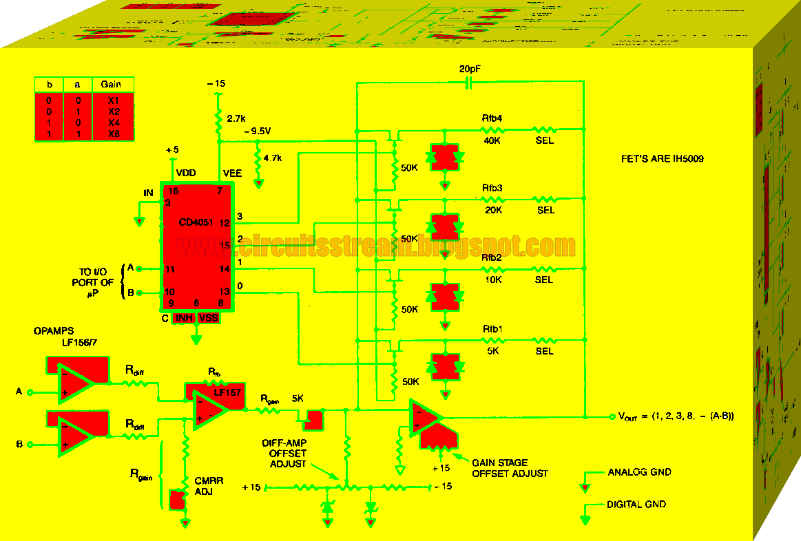 Programmable Amplifier Circuit Diagram | Electronic ...