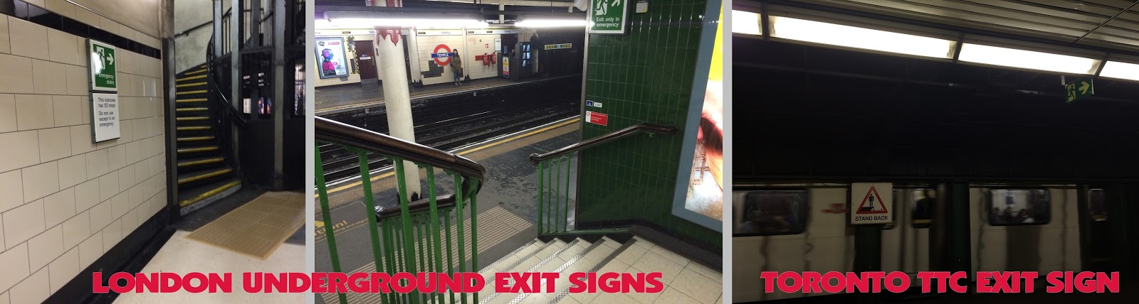 London Underground TTC Exit Signs