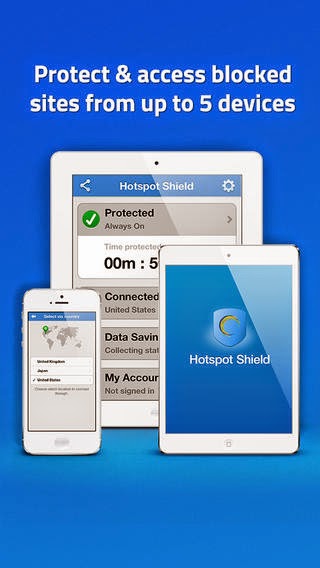 تحميل هوت سبوت شيلد للآيفون و الآيباد  hotspot shield VPN for iphone   ipad