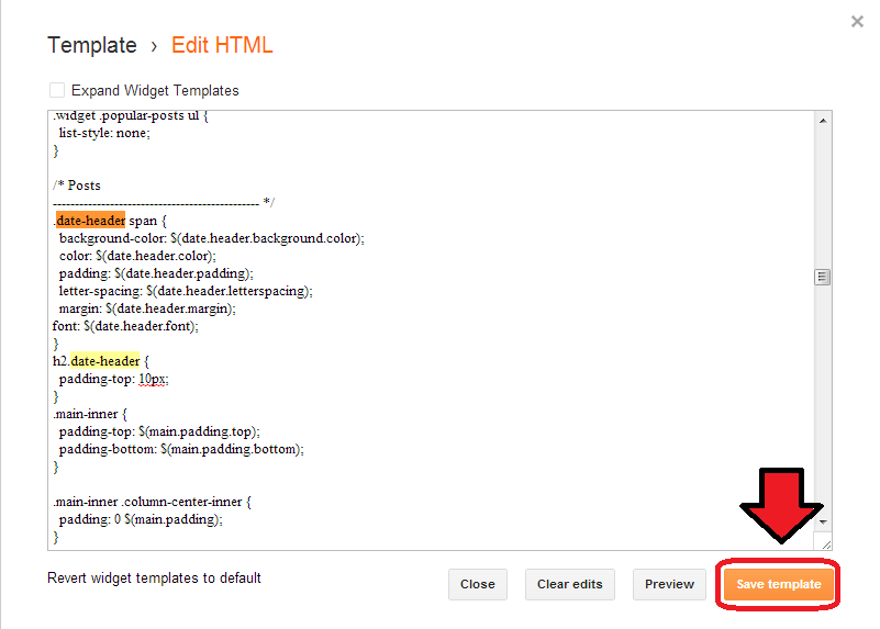 How to change Date header font on blogger. TechExplanation