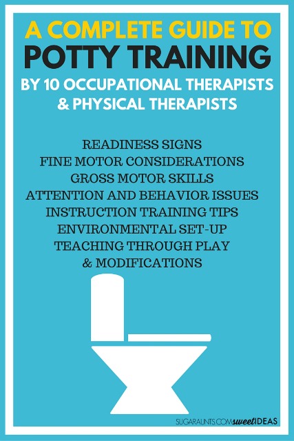 Potty Training tips and ideas to help kids learn to potty train from Occupational Therapists and Physical Therapists
