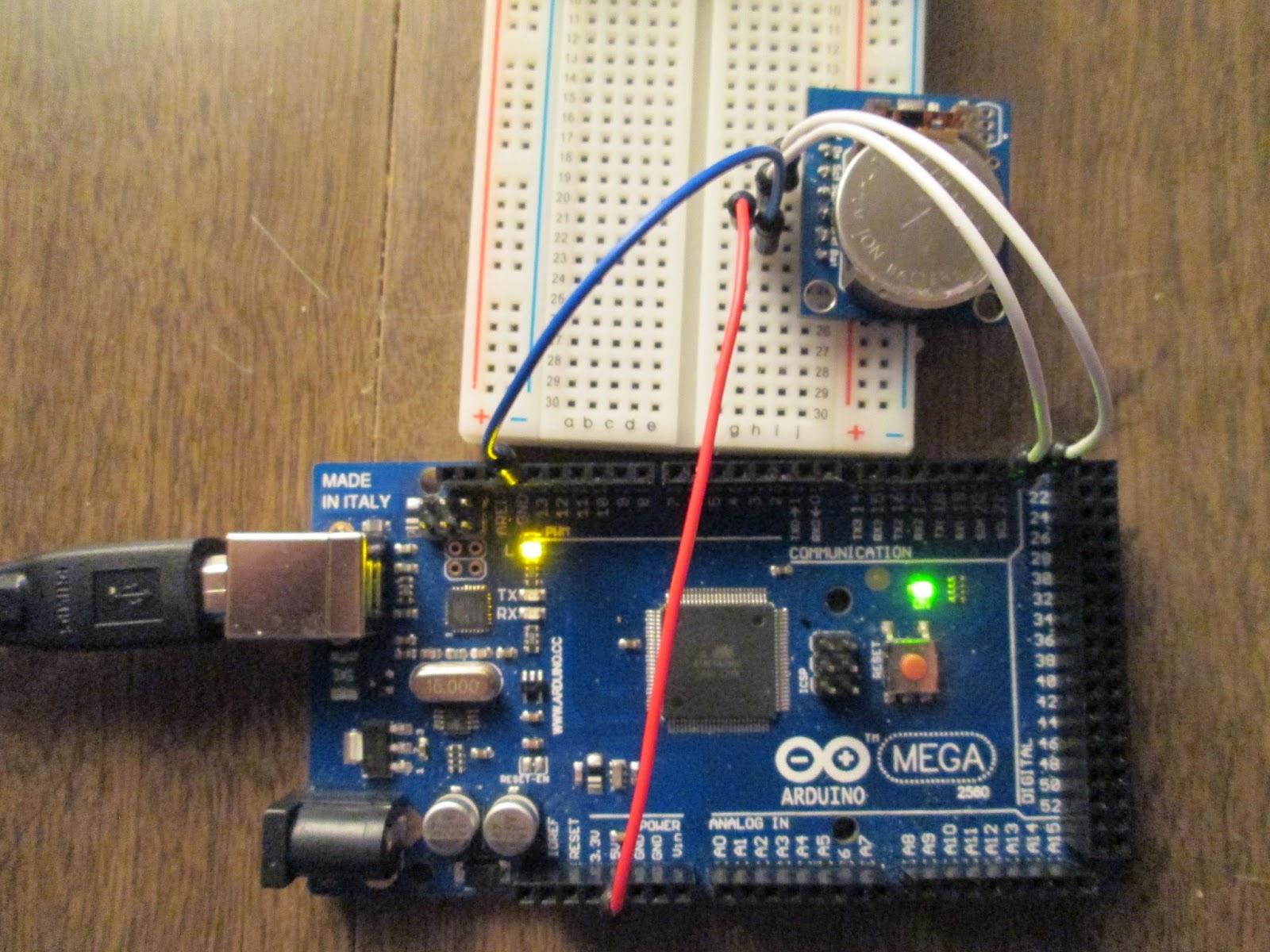 Projects from Tech: Arduino RTC: TinyRTC v1 with Arduino Mega 2560