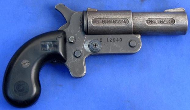 The fmj (cobray) derringer model d is chambered in 45 long colt and 2 1/2 i...