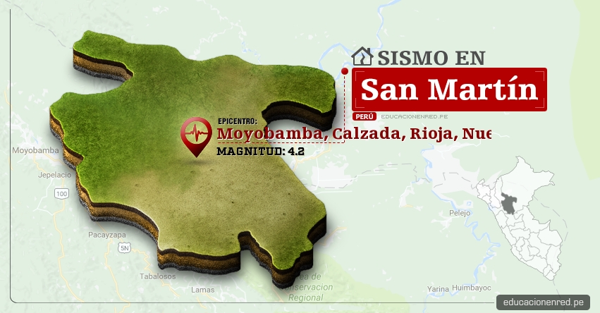 Temblor en San Martín de 4.2 Grados (Hoy Domingo 23 Abril 2017) Sismo EPICENTRO Moyobamba, Calzada, Rioja, Nueva Cajamarca, Alto Mayo - IGP - www.igp.gob.pe Temblor en San Martín de 4.2 Grados (Hoy Domingo 23 Abril 2017) Sismo EPICENTRO Moyobamba, Calzada, Rioja, Nueva Cajamarca, Alto Mayo - IGP - www.igp.gob.pe