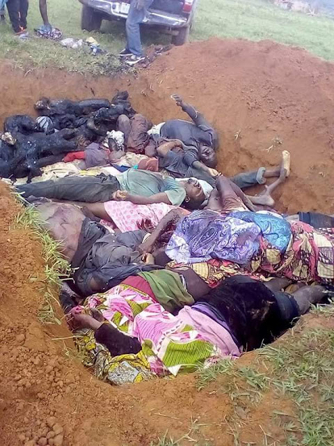 Graphic photos from the mass burial for victims of herdsmen attack in Plateau State