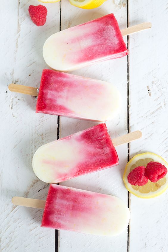 Raspberry lemonade yogurt popsicles PodPoint