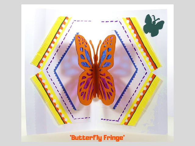 Butterfly Fringe, pop up card by Minaz Jantz