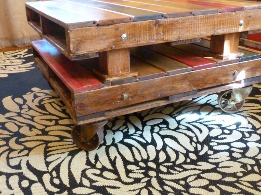 Vintage Casters for an Industrial Pallet Coffee Table