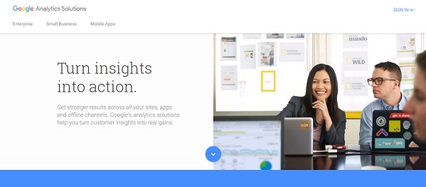 Google analytics homepage Google analytics homepage