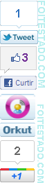 botões +1 go google, enviar pro orkut, twittar e curtir no facebook