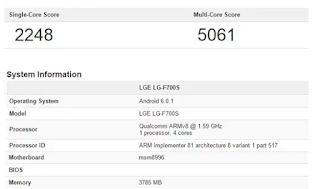 LG Smartphone LG G5 tested Geekbench & Results