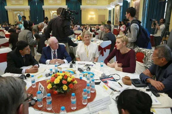 Princess Charlene and Princess Laurentien attended the Laureates and Leaders for Children Summit 2016 in New Delhi