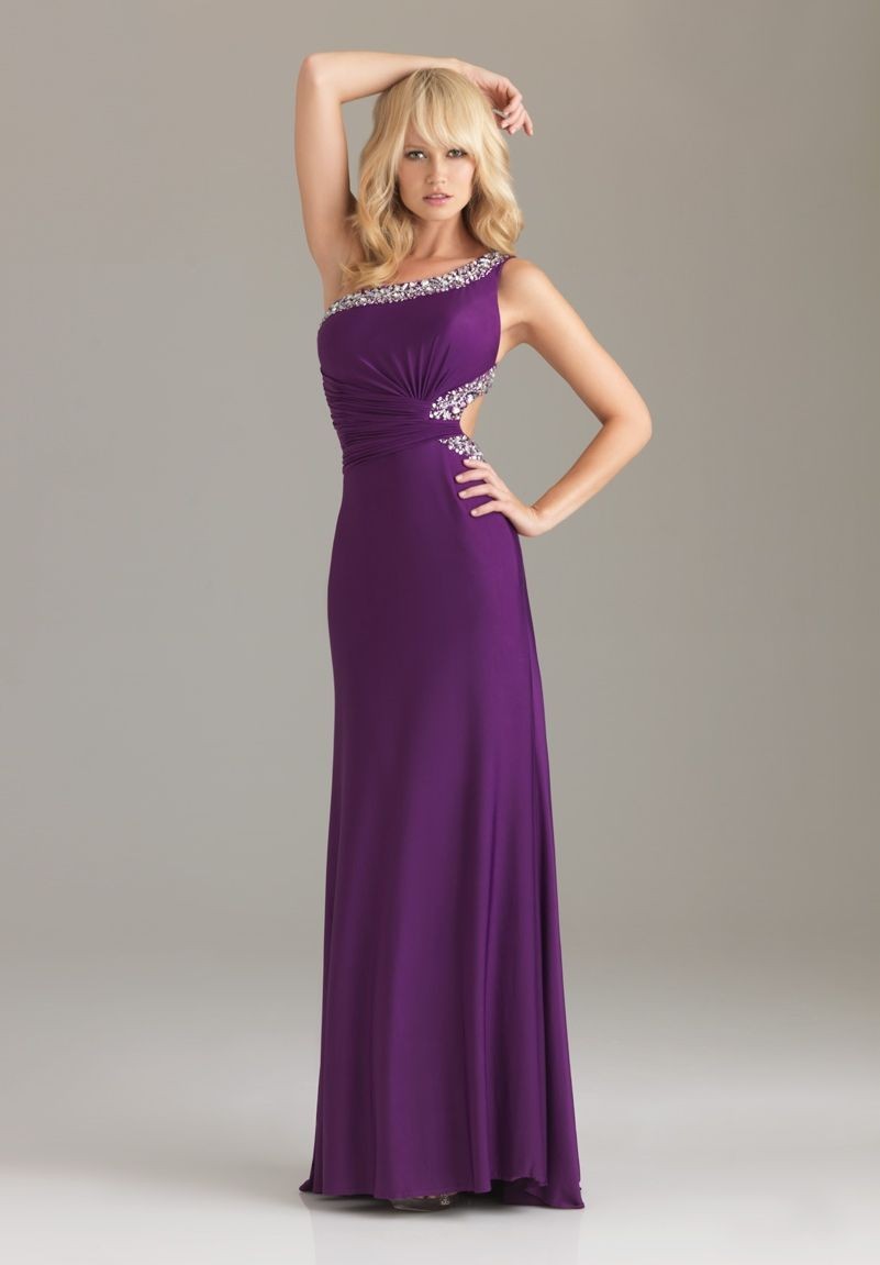 WhiteAzalea Sheath Dresses Elastic Imitation Silk OneShoulder Sheath