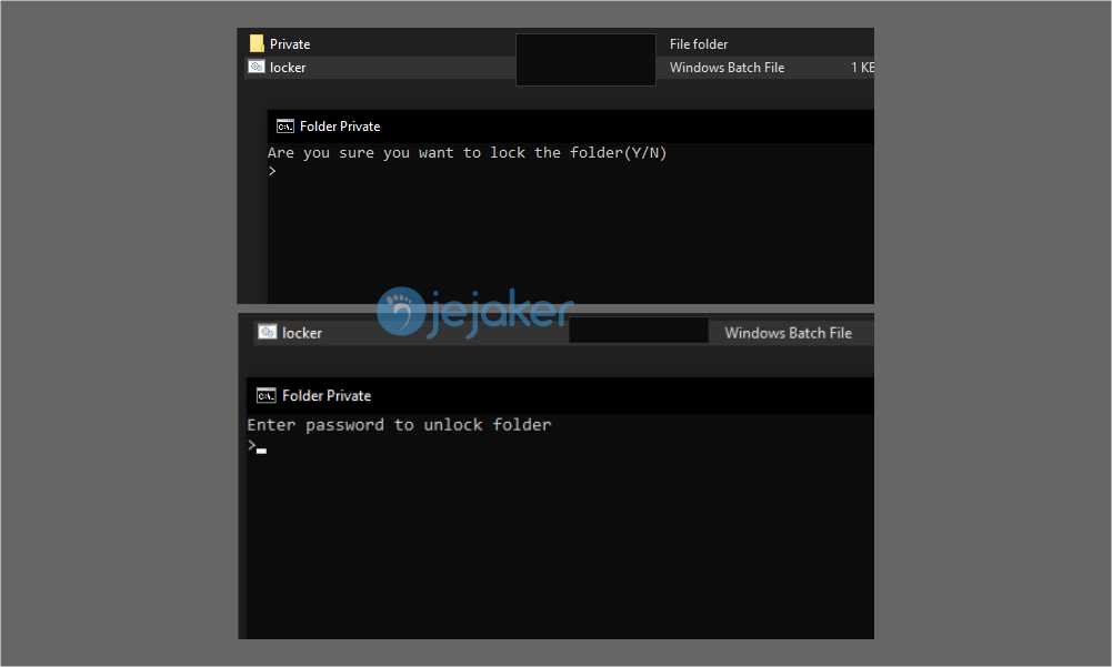Mengunci Folder di Komputer windows dengan CMD