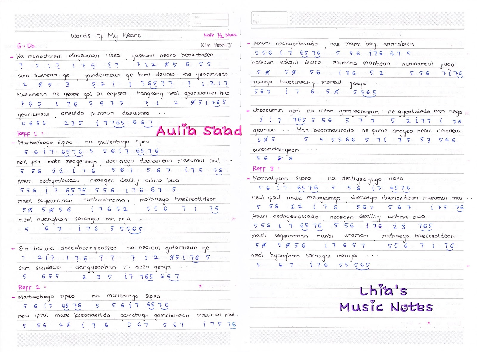 Not Angka Kim Yeon Ji Words Of My Heart Ost I M Not A Robot Not Angka Lagu Ost K Drama