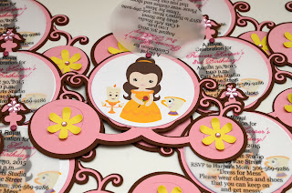 princess belle party invitations