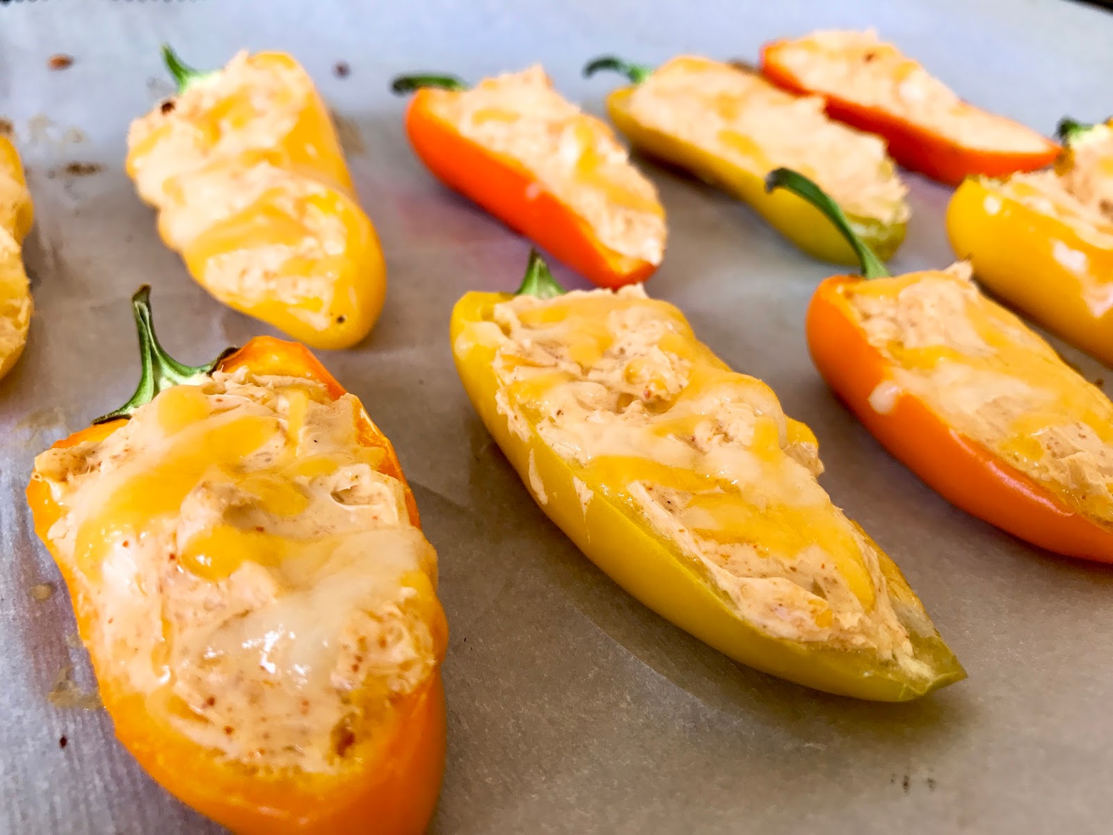 Cheesy Stuffed Mini Peppers