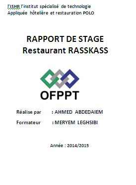 Exemple De Rapport De Stage Ofppt Topographie  hinatapedia