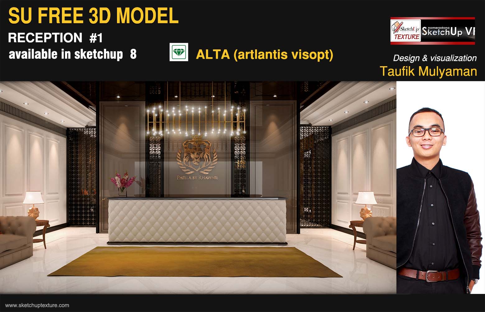 free #sketgaup #3dmodel reception #1 #Artalntis render