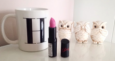 Rimmel 35 lipstick, bright barbie pink