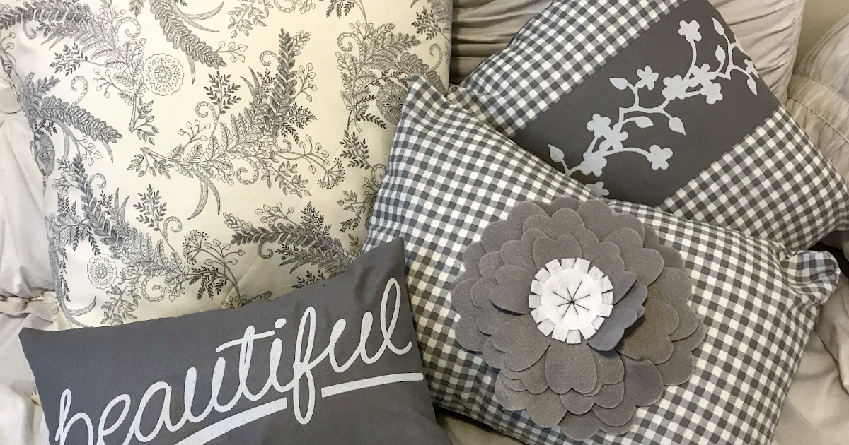 Bedroom Pillows made with Cricut Maker Idea Closet