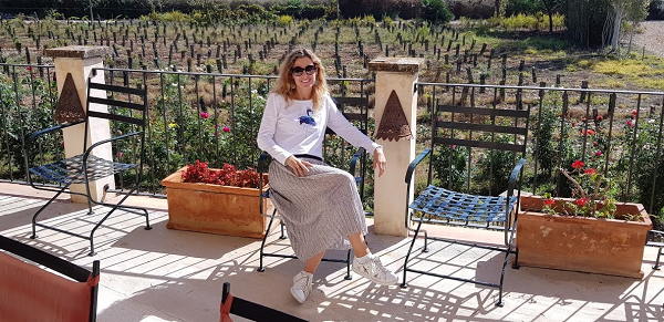 camiseta flamenco azul handmade