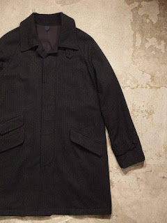 ts(s) Fly Front Raglan Sleeved Coat-Stitched Stripe Wool Cloth