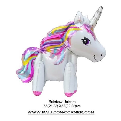 Balon Foil Rainbow Unicorn 3D (Assembled Foil Balloons)