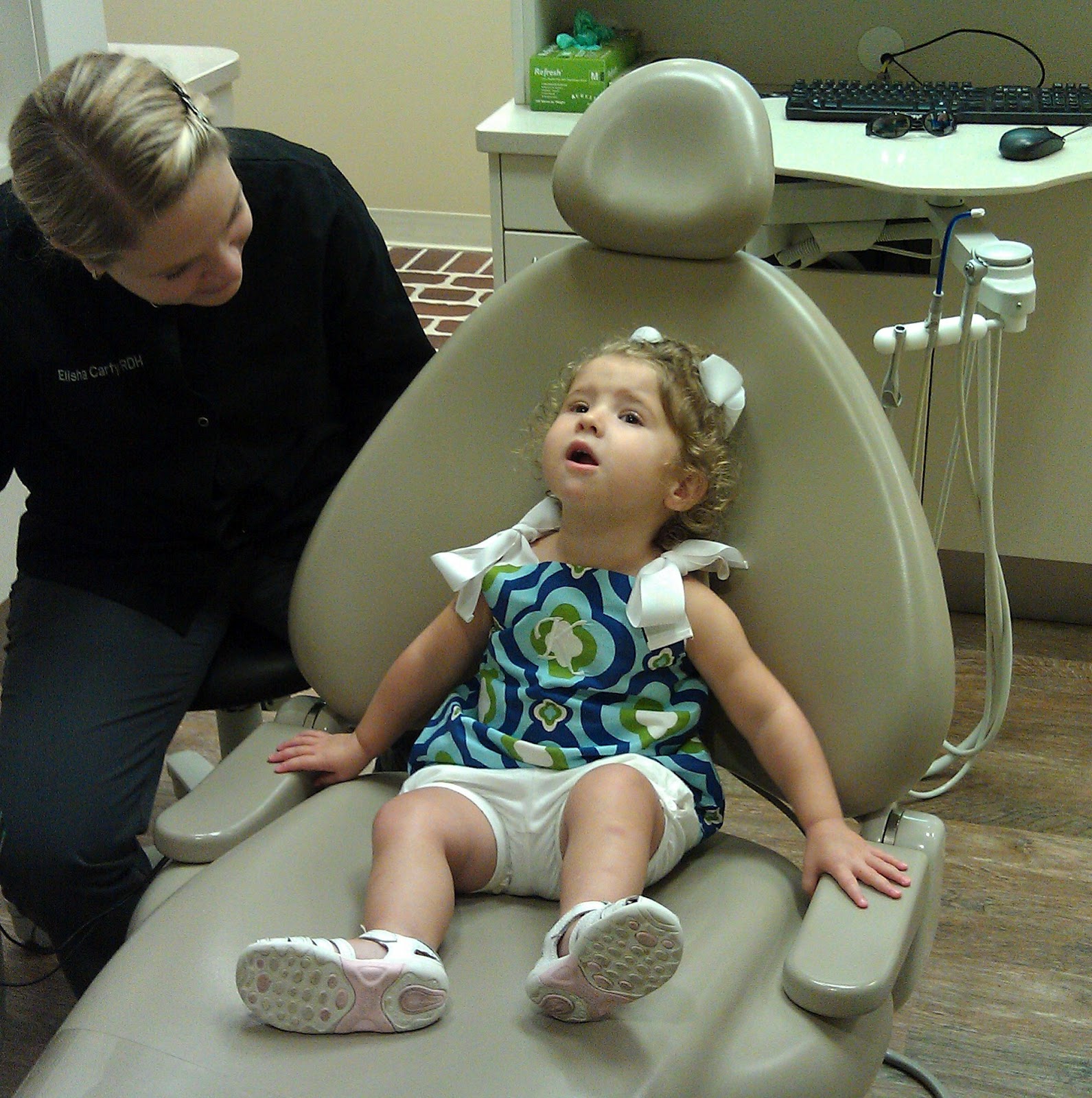 Kennedy Taylor Rider Kennedy's first Dentist Appt