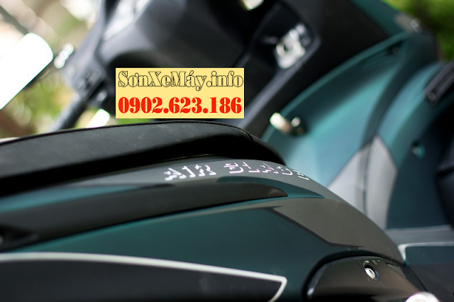 Sơn phối màu xe Airblade 2008 xám xanh nhám Sport