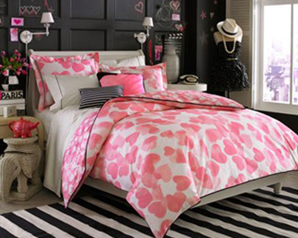 dormitorio rosa y gris