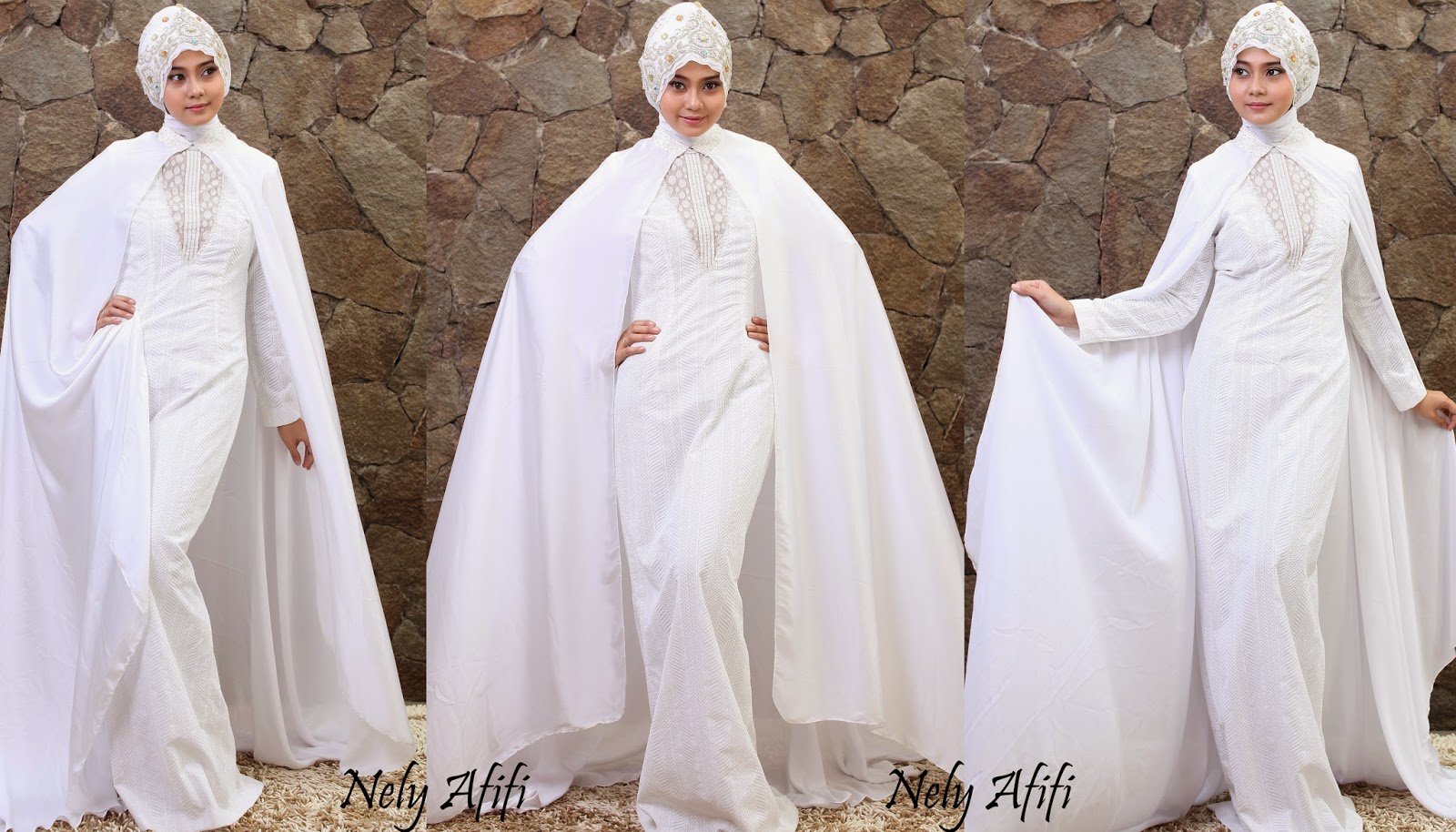 Nely Afifi Fashion Designer: Gaun Pengantin Muslimah Simple Tapi Elegan