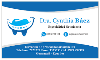 tarjetas de presentación para ortodoncistas bonitos modelos