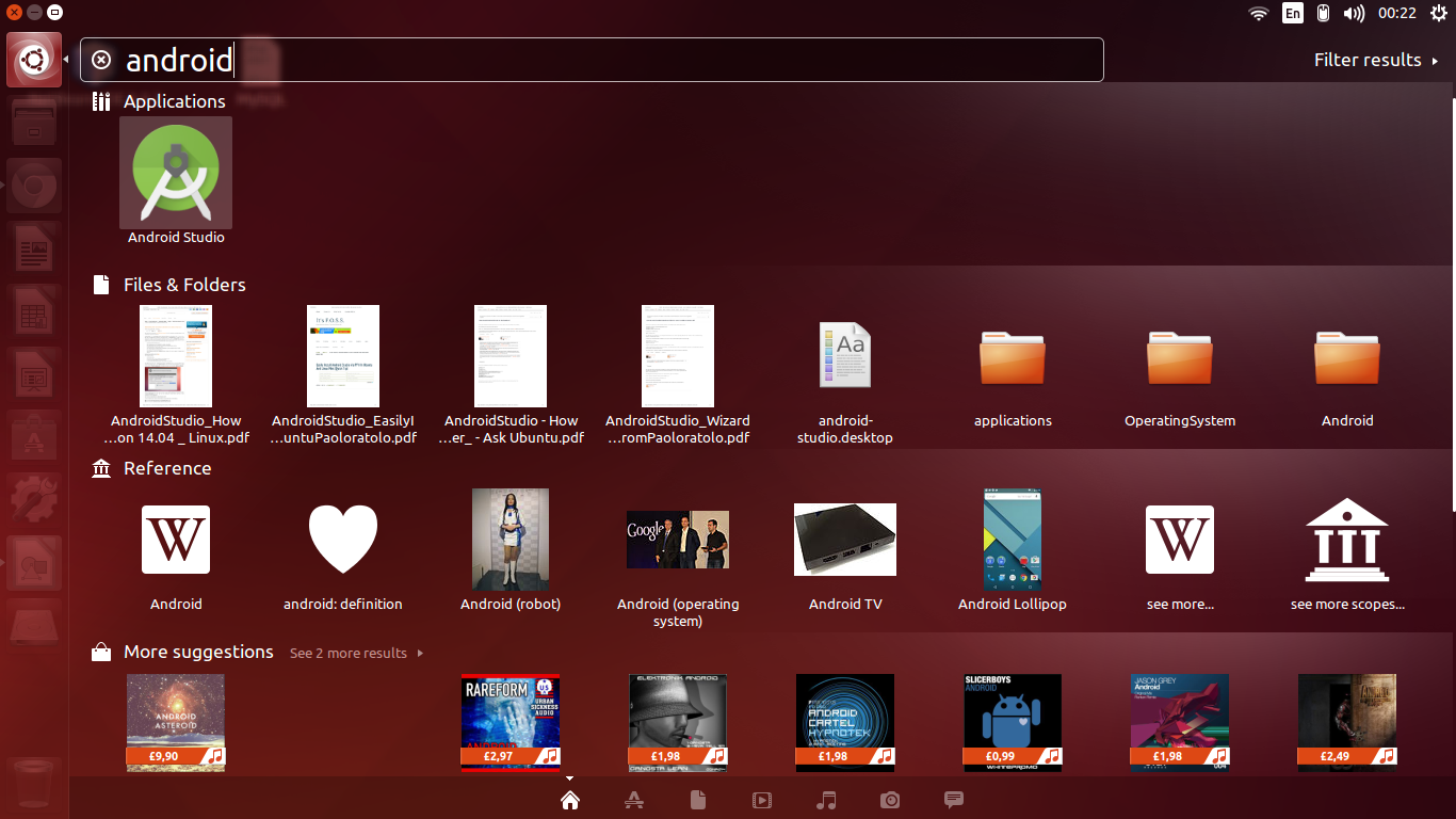 android studio ubuntu which versions