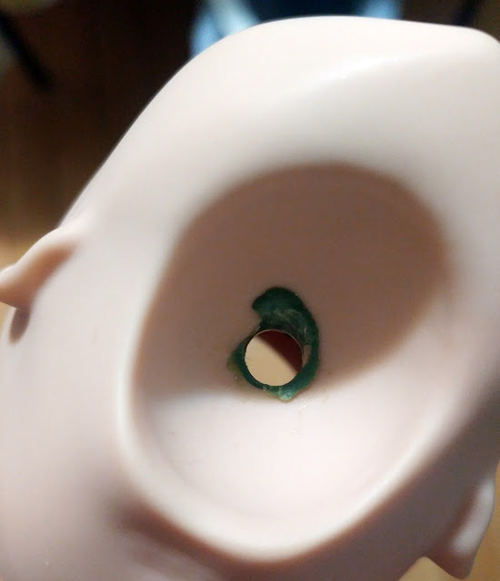 人形カフェ Doll Head Neck Hole Repair