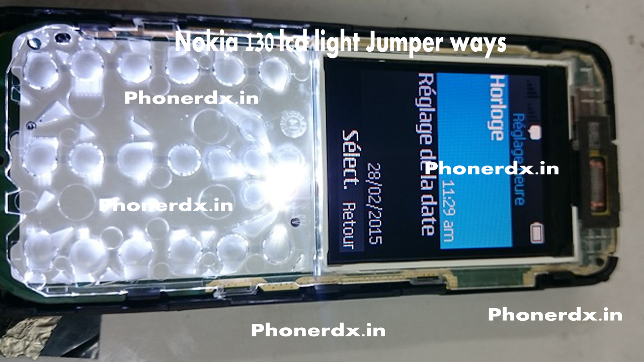 Nokia 130 Rm-1035 Display - Lcd Light Ways Done