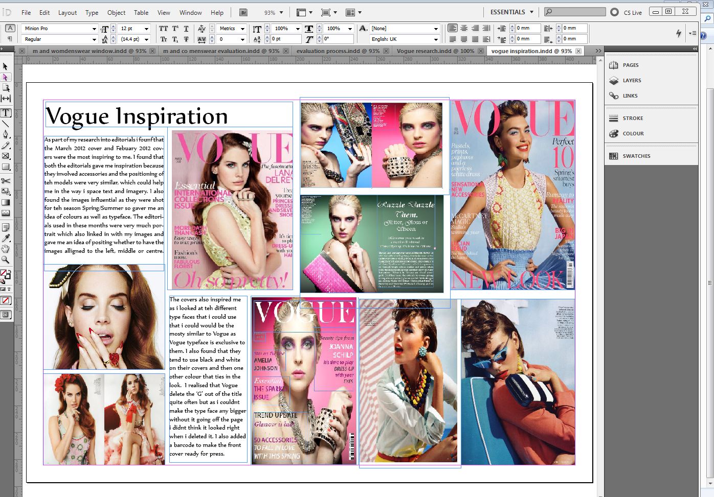 Make A Fashion Statement Vogue Research Boards