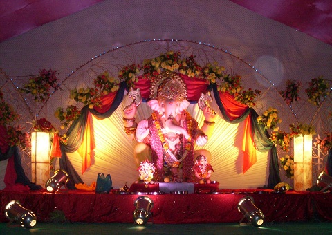 Ganpati Decoration Ideas At Home 2012 Home Decoration Of Ganpati