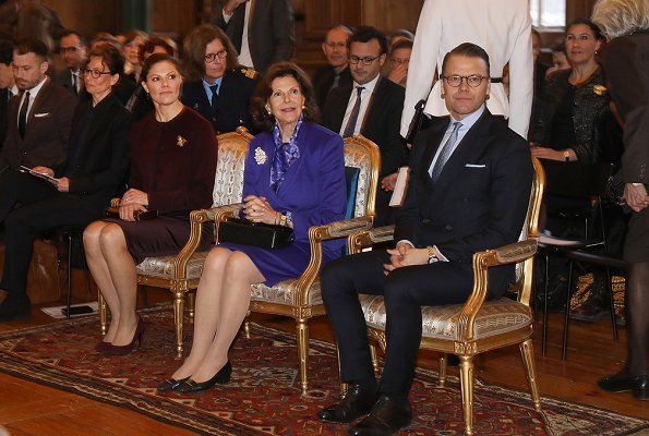 Queen Silvia, Crown Princess Victoria and Prince Daniel attended a seminar for Holocaust Memorial Day