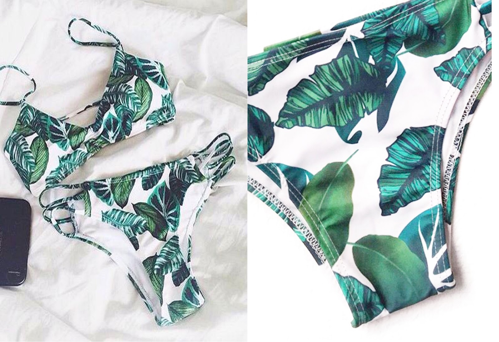 Palm Leaf Bikini Swimsuit Zaful Review