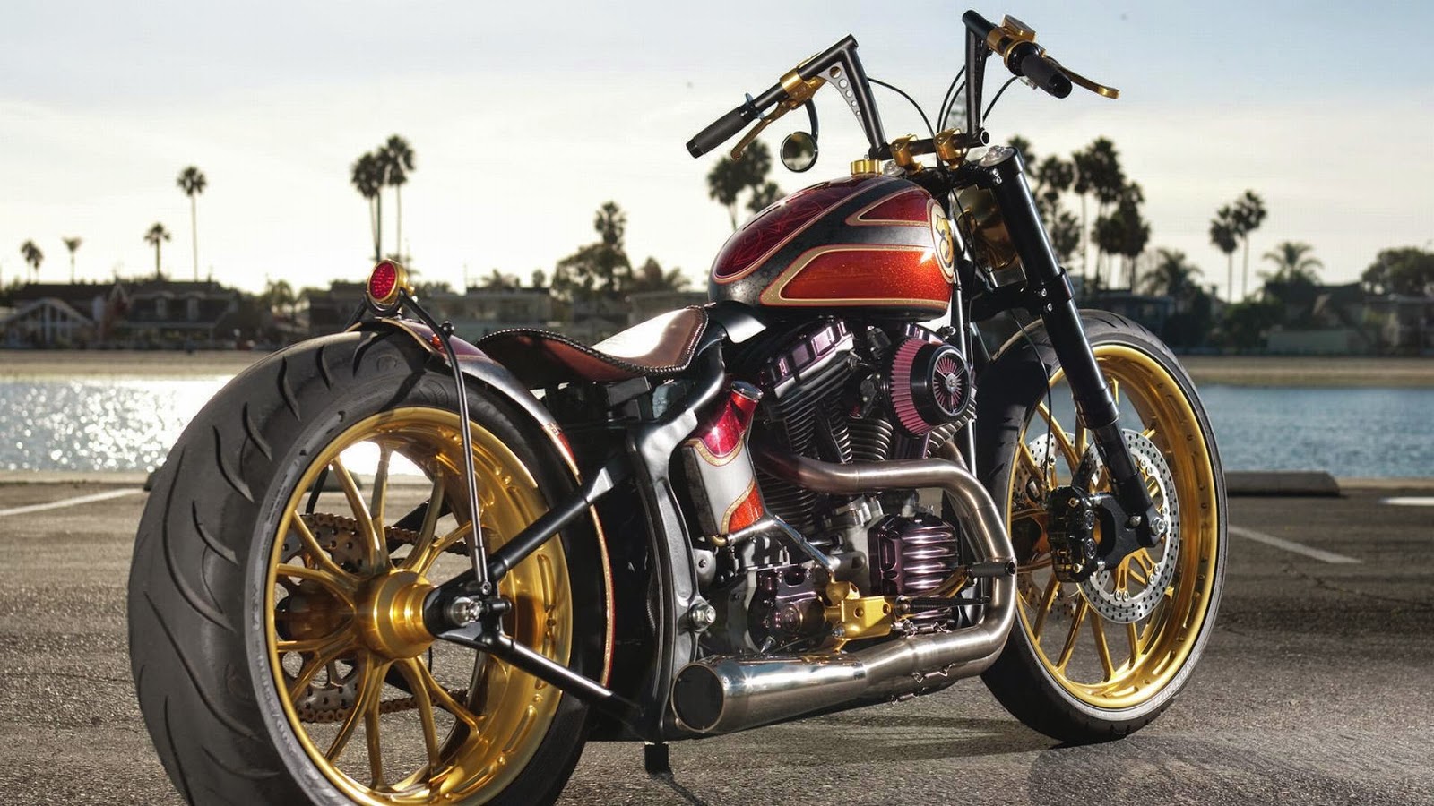 Moto Custom Harley Davidson HD wallpaper 
