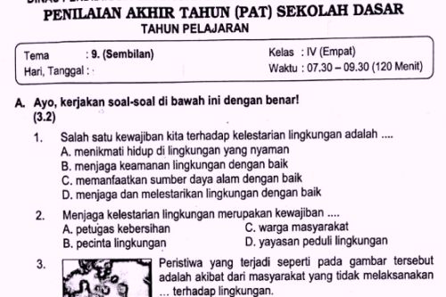 uas kelas 2 sd pdf