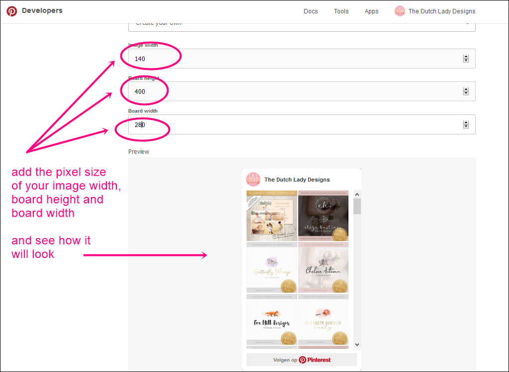 Adding a Pinterest Board Widget to the Blogger sidebar The Dutch Lady