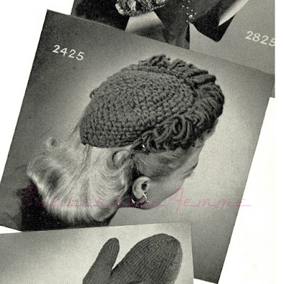 The Vintage Pattern Files: Free 1940's Crochet Pattern - Fantastic Frilled Hat The Vintage Pattern Files: Free 1940's Crochet Pattern - Fantastic Frilled Hat