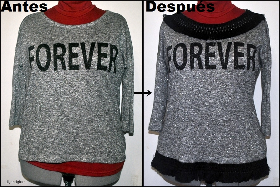 Como Acortar Un Jersey Sin Cortarlo Tutorial para alargar un jersey corto | Diy & glam