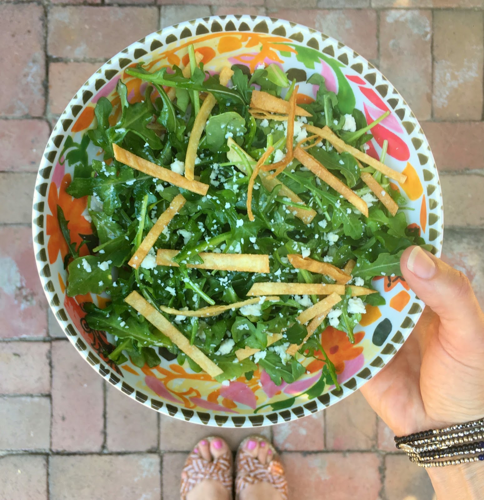 Arugula Salad Within Lime Dressing 5 Oz Arugula 1 4 Cup Crumbled Cotija Cheese Crispy Fried Tortillas For Topping I Usually Use 5 Small Corn Arugula Salad Within Lime Dressing 5 Oz Arugula 1 4 Cup Crumbled Cotija Cheese Crispy Fried Tortillas For Topping I Usually Use 5 Small Corn