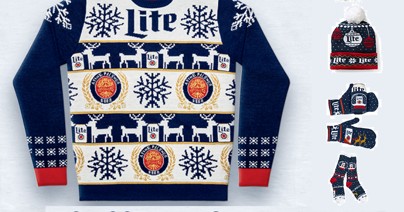 miller lite christmas hat