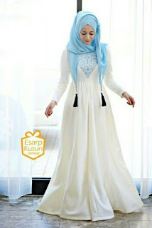 Dress Muslim Warna Putih Dress Muslim Warna Putih