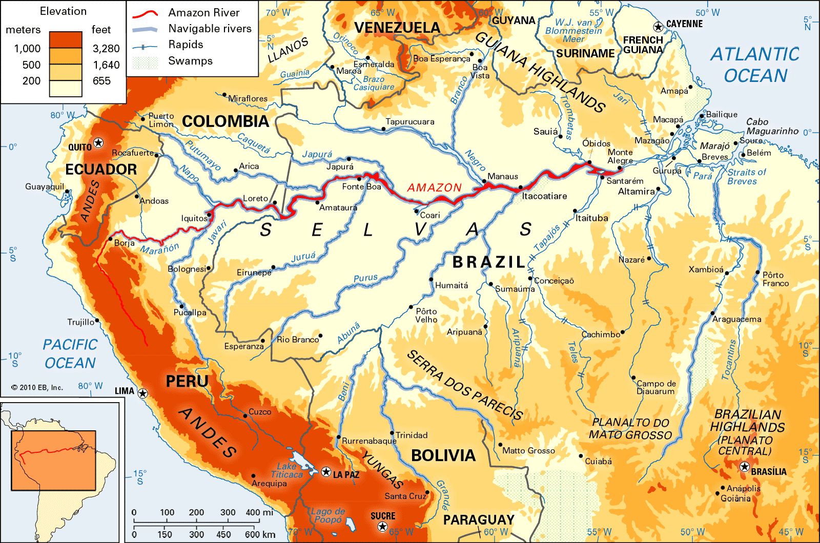 Online Maps: Amazon River Map