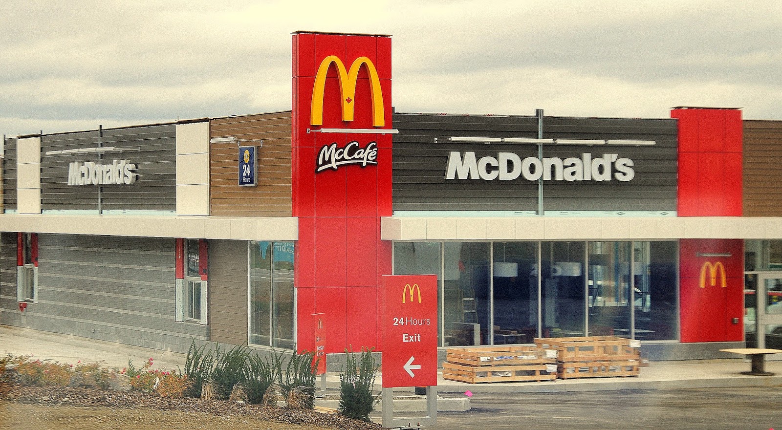 Camera on King & Aurora Schomberg McDonald's about to open